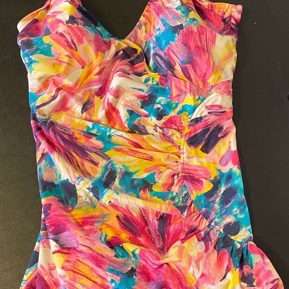 Maxine of Hollywood Tie-Dye Swimsuit s 18